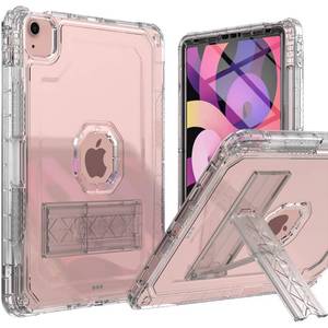 lot 8467 image: Puxicu Clear Case for iPad 11 inch, Shockproof Cover with Kickstand, Built-in Screen Protector, Transparent