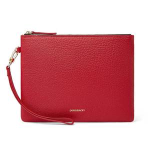 lot 8481 image: DORIS&JACKY Lambskin Leather Wristlet Clutch Purse For Women Large Soft Designer Wallet With Strap