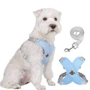 lot 8484 image: FEimaX Dog Harness Pet X Frame No Pull Step-in Harnesses with Leash Set, Adjustable Reflective Choke Free Puppy with Padded Vest for Small, Medium Dogs and Cats Walking Training