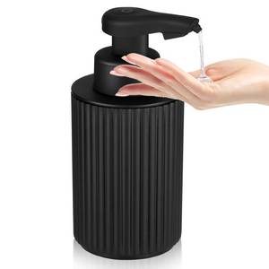lot 8492 image: Automatic Soap Dispenser Liquid Touchless 8.7oz Black Plastic - Rechargeable Electric Smart 3 Level Adjustable Auto Hand Soap Dispenser for Kids - Dish Bathroom Kitchen