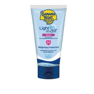 lot 8493 image: Banana Boat Light As Air Face Sunscreen SPF 50 - 3oz Travel Size, Lightweight, Oxybenzone Free Lotion