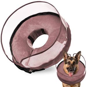 lot 8513 image: BARKLESS Dog Cone, Inflatable Dog Cone After Surgery for Large Breeds, Soft Surgery Collar with Enhanced Anti-Licking Guard Shield for Pets, Protective Donut Collar