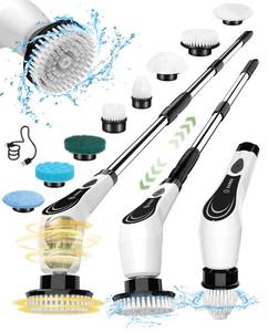 lot 8530 image: Electric Spin Scrubber, Cordless Cleaning Brush, Shower Scrubber with 8 Brush Heads, Power Scrubber Dual Speeds with Adjustable Extension Handle, IPX7 Waterproof for Bathtub Floor Tile Car-B