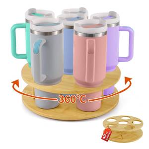 lot 8532 image: Sufeasdf Water Bottle Organizer for Stanley Tumblers - Rotatable Stanley Cup Organizer Holder - Easy Access to Stanley Cup Accessories - Ideal for Tumbler Organizers