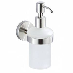 lot 8546 image: Hand Soap Dispenser Wall Mount, Glass Pump Bottle for Kitchen & Bathroom, Dish Soap Dispenser with Stainless Steel Pump, Dispenser Pump Bottle for Lotions,Liquid Soaps