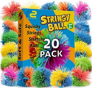 lot 8570 image: Fidget Toys - Original Soft & Stretchy Ball Bulk 20 Pack - Easter Basket Gifts for Boys & Girls All Ages - Sensory Balls Monkey Stringy Ball 90s Toys - Sensory Toy Gift Fidgets for Kids