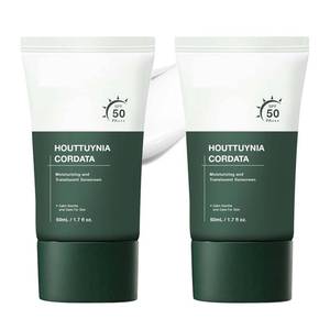 lot 8572 image: Heartleaf Sunscreen, Heartleaf Silky Moisture Sunscreen SPF, Moisture Daily Sunscreen, No Sticky Universal Sunscreen for All Skin (2Pcs)