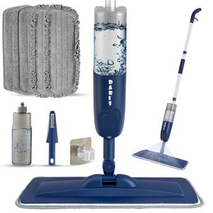 lot 8580 image: Spray Mop for Floor Cleaning With Widened Panel - Wet Dry Microfiber Mop Sprayer With 500 ml Refillable Bottle for House, Kitchen, Wood, Hardwood, Laminate, Ceramic Tiles - Dust Cleaning