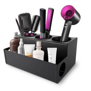 lot 8594 image: TWIZIUAO Hair Dryer Holder for Bathroom, Wall-Mounted Stainless Steel Hair Tools Organizer & Makeup Storage Space Saving Countertop Tray, Bathtub Organizer for Curling Irons, Bathtub Organizer