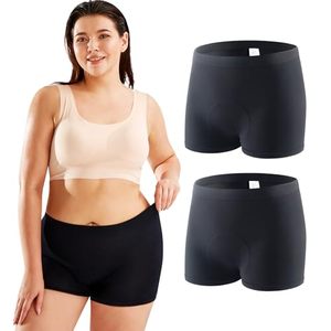 lot 8599 image: Incontinence Underwear for Women - 2 PCS Washable Seamless Leakproof Reusable Bladder Leak Proof Underwear (Black, Large)