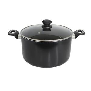 lot 8621 image: IMUSA 10.0qt Bistro Aluminum Nonstick Dutch Oven with Glass Lid and Cool Touch Handles