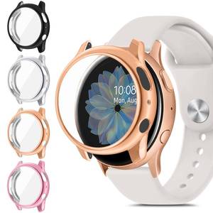 lot 8632 image: Meliya 4 Pack Screen Protector for Samsung Galaxy Watch Active 2 40mm 44mm, TPU All-Around Protective Case Cover Rugged Bumper Shell Accessories for Samsung Galaxy Watch Active 2