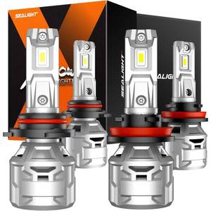 lot 8394 image: SEALIGHT X5 9005HB3 H11H9H8 80W 6500K White IP68 LED Headlight Bulbs 2 Pairs