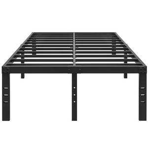 lot 22000 image: ALDRICH 18 Inch Metal King Size Bed Frame - Black Basic Steel Slats Platform, Easy Assembly Heavy Duty Noise Free Bedframes, No Box Spring Needed