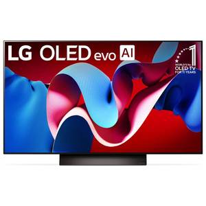 lot 22008 image: LG 48-Inch Class OLED evo C4 Series Smart TV 4K Processor Flat Screen with Magic Remote AI-Powered with Alexa Built-in (OLED48C4PUA, 2024),Black - Retail $1056.71