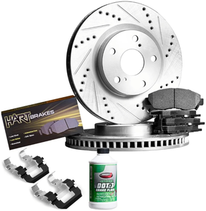 lot 23026 image: Ford 77-79 F250 & 80-83 F150 Per Manufactuer- Hart Brakes Front Brakes and Rotors Kit Front Brake Pads Brake Rotors and Pads Semi Metallic Brake Pads and Rotors Hardware Kit - PHC1.54122.43