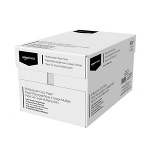 lot 23046 image: Amazon Basics Multipurpose Copy Printer Paper, 8.5 x 11 in, 20 lb, 10 Reams, 5000 Sheets, 92 Bright, White