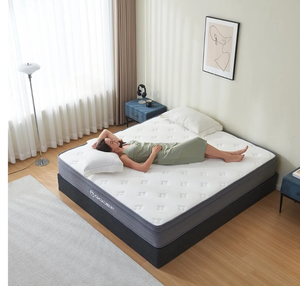lot 23055 image: Gojef Queen Mattress, 12 Inch Queen Size Hybrid Mattress in a Box with Independent Spring, Soft and Comfortable, Pressure Relief, Medium Firmness, CertiPUR-US Certified