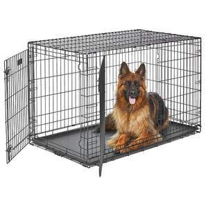 lot 23067 image: MidWest Homes for Pets Life Stages LS-1648DD Double Door Folding Crate for X-Large Dogs (91 - 110 Lbs)