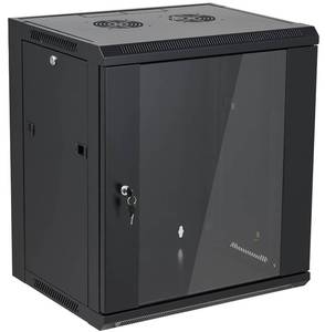 lot 23081 image: Tedgetal 12U Wall Mount Server Cabinet Network Rack Enclosure Locking Glass Door - Retail $156.05