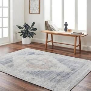 lot 28315 image: Livabliss x Becki Owens Luca Medallion Area Rug , 67 x 9, Pewter Retail $239.82
