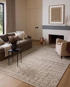 lot 28317 image: Loloi Amber Lewis Monty Collection MOT-06 PebbleBeige 7-10 x 10, .50 Pile Height, Area Rug Retail $271.98