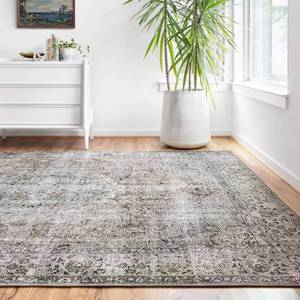 lot 30719 image: Loloi Layla Collection, LAY-06, TaupeStone, 9-0 x 12-0, (0.13 Thick) Vintage Inspired Area Rug, Soft, Durable, Distressed, Low Pile, Non-Shedding, Easy Clean, Printed