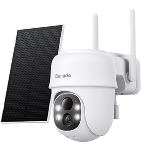 lot 37611 image: Cinnado B6 2K 3MP Wireless Security Camera with Solar Panel