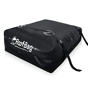 lot 37624 image: 17 Cu Ft RoofBag Rooftop Cargo Carrier, Waterproof Roof Cargo Carrier for Car withWithout Rack Cross Bar Including Strong Nylon Straps  Storage Bag - Retail $106.83