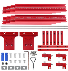lot 37633 image: Parallel Rail Guide System (Updated Version), Woodworking Track Saw Guide Rail Joining Set Aluminium Alloy Circular Saw Track Set Fixed Guide Rail Bracket Universal T-Track Auxiliary Tool