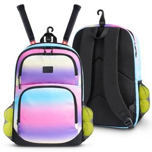 lot 37643 image: MATEIN Girls Tennis Backpack, Protective Tennis Bag with Cooler Pockets, Sturdy Pickleball Bag with Fence Hook Hold Badminton Paddles, Racket Gifts Backpack for Girls, Kids, Women, Colorful