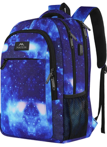 lot 37654 image: MATEIN School Backpack for Boys Girls, Anti Theft College School Laptop Bookbag for Students with USB Charging Port, Water Resistant Slim Travel Laptop Backpack Fits 15.6 In Computer Gifts for Men