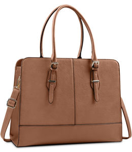 lot 37676 image: MICHROE Bag for Women Leather Work Tote 15.6 Inch Laptop for Computer Bag Waterproof Business Office Professional Large Capacity Handbag Shoulder Bag