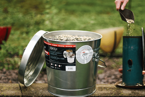lot 2412 image: 10 Gal. Galvanized Steel Locking Lid Storage Can