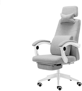 lot 2413 image: Office Chair Office Chair, Height Adjustable Swivel Chair with Interlocking Armrests and 360° Swivel, 4-Speed Adjustable Headrest - Retail $538.00