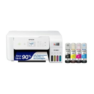 lot 2418 image: Epson EcoTank ET-2803 Wireless All-in-One Cartridge-Free Printer - Retail $200.00