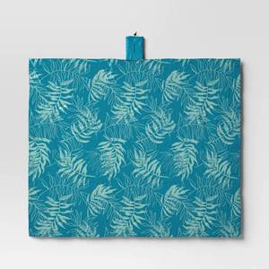 lot 2433 image: 59x70 Outdoor Beach Mat Palm Print Blue - Sun Squad