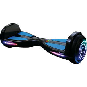 lot 2434 image: Razor Black Label Hovertrax Hoverboard for Kids Ages 8 and up - Black Customizable Color Grip Tape & LED Lights Up to 9 mph and 6-mile Range 25.2V Lithium-Ion Battery UL2272 Certified - Retail $148.00