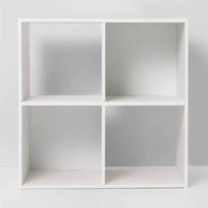 lot 2447 image: 4 Cube Decorative Bookshelf White - Room Essentials