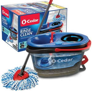 lot 2450 image: O-Cedar RinseClean�� Clean Water Spin Mop and Bucket System  Clean with Clean Water  Removes 99% of Bacteria