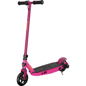 lot 7104 image: Razor Black Label E90 Electric Scooter - Pink, for Child Ages 8 and up to 120 lbs, up to 10 mph - Retail $98.00