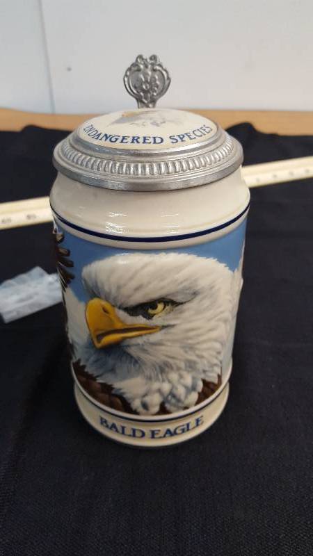 lot 7008 image: Budweiser Beer Stein- Bald Eagle