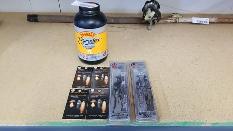 lot 7122 image: Black Powder Lot-  Perfect Nipples- Partial Powder- Primer Inline Capper
