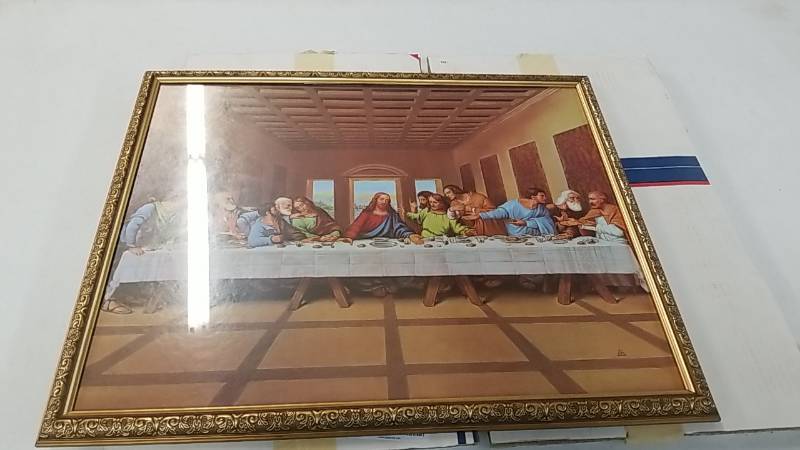 lot 19 image: Framed Last Supper Picture