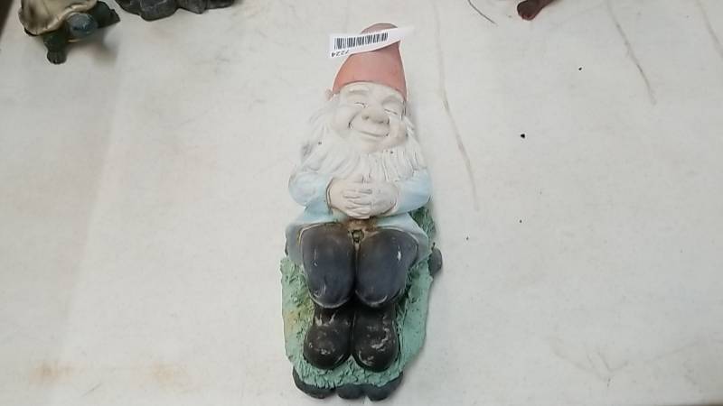 lot 7224 image: Lazy  Resin Garden Gnome