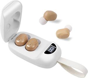 lot 10400 image: CIS Hearing Aids for Seniors, Rechargeable Hearing Aid with Noise Cancelling for Adults, Invisible Hearing Amplifiers with Charging Box, Easy to Carry - Retail $76.56