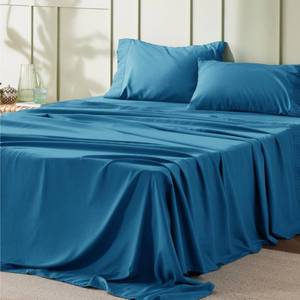 lot 10424 image: Bedsure King Size Sheets Set - Soft King Sheets - Breathable & Cooling - Hotel Luxury - Easy Care Polyester Microfiber Bedding for Women, Men, Teal Blue