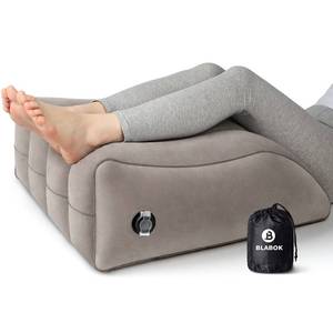 lot 10442 image: BLABOK Wedge Pillow for Sleeping - Inflatable Leg Elevation Pillow for Swelling,Circulation,Leg & Back Pain Relief,Leg Support Polyvinyl Chloride Pillow for After Aurgery,Hip,Foot,Ankle Recovery