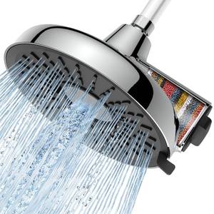 lot 10443 image: Filtered Shower Head - 8 Inches High Pressure Fixed Rain Showerhead with Filter - Dermatologists Recommend It to Soften Hard Water and Prevent Hair and Skin Problems