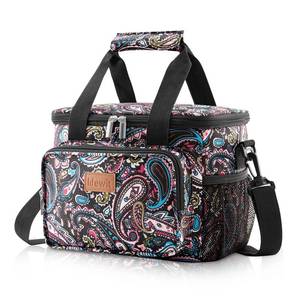 lot 10465 image: Lifewit Large Lunch Bag Insulated Lunch Box Soft Cooler Cooling Tote for Adult Men Women, Paisley 12-Can (8.5L)